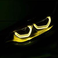 Pour BMW Série 2 F22, F23, F87 M2, M2C Panneau double couleur LED Feux de jour jaune et blanc Strobe Dual Color Drl