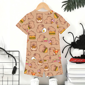 Vente en gros de t-shirts à manches courtes et shorts sportifs confortables pour adolescents, vêtements pour garçons, design simple, taille élastique, séchage rapide, été - Product Image 5