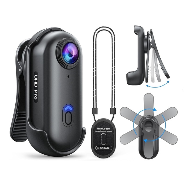 4K Hand Free POV Camera Waterproof Tiny Mighty Action Camera 4K Bike Motorcycle Camera with Mount Kits