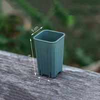 Petit pot carré de 5 cm, épaissi, pour fleurs, plantes succulentes, pépinière, mini-planteur de cactus, décoration de jardin