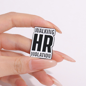 Marche HR Violation émail broche drôle disant citation broche revers sac à dos Badge bijoux accessoires décoratifs en gros - Product Image 1
