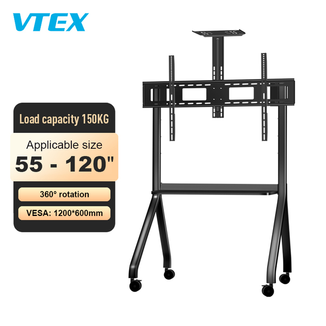 Wheel Bracket 55'' 65'' 85'' 100'' 120'' Smart Board Interactive Whiteboard Tv Stand Mobile Cart Display Rack for Whiteboard