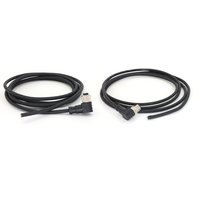 Connecteur pré-assemblé KRONZ M12 avec câble de 5 m, femelle, angulaire, PVC noir, blindé, IP67, connecteurs d'assemblage industriels