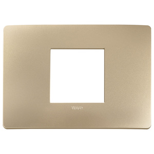 Vimar Placca Plana Up 2M Cent. Accessoire de câblage Champagne 9,7x16,5 cm - Product Image 1