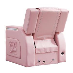 Sillón de Manicura Multifuncional de Lujo para Salón de Uñas, Sillón de Pedicura Eléctrico con Masaje, Spa para Pies Rosa, con Iluminación LED - Product Image 4