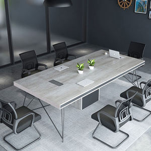 Ensemble table de réunion en bois MFC moderne pour 6/8/10/12 personnes table de conférence pour le bureau - Product Image 6