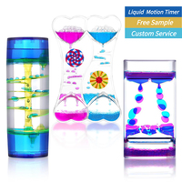 Nouveau minuteur liquide, jouet sensoriel apaisant à mouvement liquide, goutte d'eau colorée, bulle d'eau, jouet anti-stress pour enfants, décoration de bureau, sablier