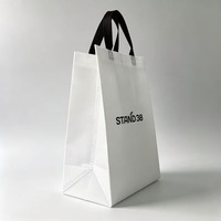 Sac de courses recyclable à poignée carrée moderne pour entrepreneurs créatifs, sac cadeau personnalisé