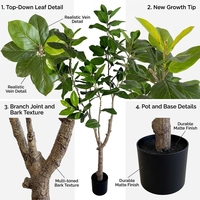 Modedesign 180cm künstlicher Banyan baum Faux Bonsai Banyan Tree Greenery Künstliche Pflanze für Innendekoration