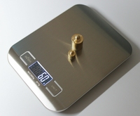 Báscula de cocina Digital de acero inoxidable de 10kg, báscula electrónica multifuncional para pesaje de alimentos ABS 1g, batería pequeña para el hogar