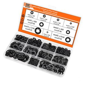 OKYN-Y0175 Juego de Arandelas de Nylon para Aislamiento Eléctrico, 360 Piezas, Arandelas Planas No Conductivas con Tamaños de M2 a M12 - Product Image 1