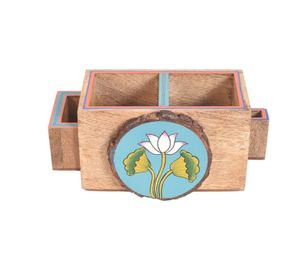 Best Sale Wooden Cutlery Holder Top Quality Flatware Storage Caddy Organizer in Wholesale Price - Product Image 4