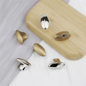 Poignée ovale moderne à trou unique, style luxe léger et minimaliste, pour armoire, tiroir, porte, montage en surface, bronze moulé sous pression - Product Image 5