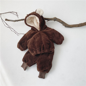 Ensembles de vêtements pour bébés garçons, enfants en bas âge, vêtements pour bébés unisexes, vêtements pour nouveau-nés, vêtements d'hiver chauds pour bébés en coton biologique - Product Image 3