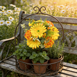 Bouquet Classico di Fiori di Seta con Fiori e Foglie Misti per Pasqua, Festa della Mamma, Laurea, Ringraziamento, Decorazioni per la Casa e Regali - Product Image 3