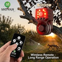 Répulsif Solaire Anti-Oiseaux 2026 le Plus Récent avec Enregistrement Vocal 35s, 8 LED Stroboscopiques, Son 120dB, Lumière, Design Carré Solide, Écologique et Rechargeable