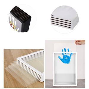 <span class=keywords><strong>Cadre</strong></span> de graffiti transparent coloré à 4 couches Kit d'empreintes familiales DIY Craft Keepsake <span class=keywords><strong>Cadre</strong></span> en bois - Product Image 3