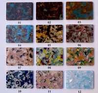 Feuille de celluloid multicolores de haute qualité pour revêtement de tambour, instruments de musique, décoration intérieure et dessus de table