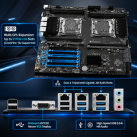 HUANANZHI Motherboard Dual CPU LGA 2011-3 X99 C612 E-ATX Server Mainboard Mendukung E5 V3 V4 8 16 DDR4 DIMM