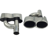 Embouts de silencieux en acier inoxydable pour Mercedes-Benz Classe S W221 S320 S500 S600 S65 AMG Système d'échappement Tuyaux d'échappement de voiture