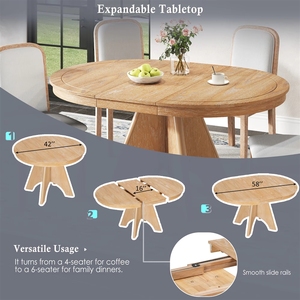<span class=keywords><strong>Tavolo</strong></span> per 4-6 persone, <span class=keywords><strong>tavolo</strong></span> da cucina <span class=keywords><strong>con</strong></span> <span class=keywords><strong>gambe</strong></span> incrociate robuste e effetto anticato (finitura <span class=keywords><strong>legno</strong></span> naturale) - Product Image 3