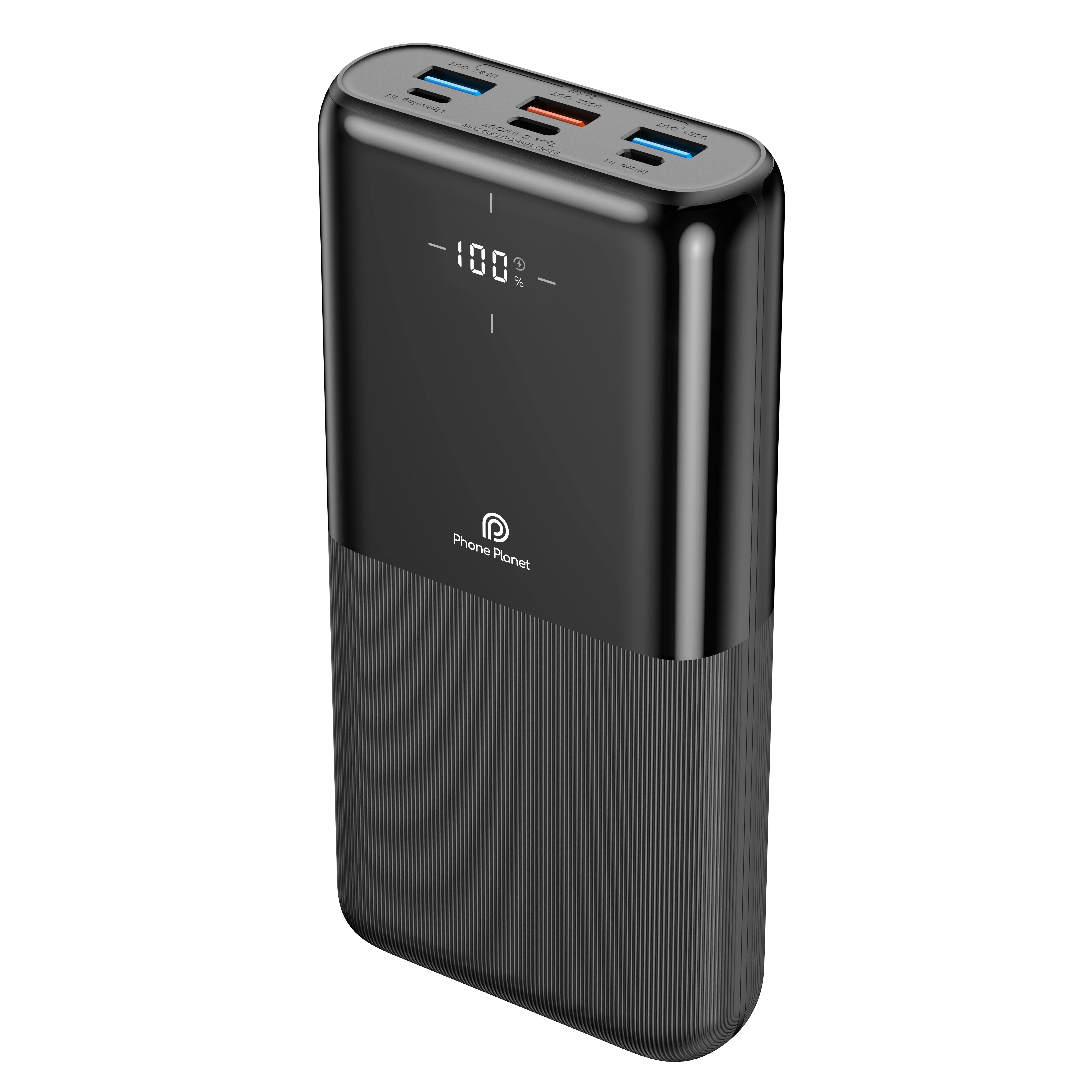 Caricabatterie pianeta telefono batterie e alimentatori 30000mah 22.5w con display a led 6 porte più dispositivi Power bank