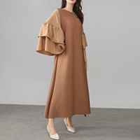 Robe plissée décontractée pour femme à manches amples, nouvelle collection 2026, directement de l'usine Miyake