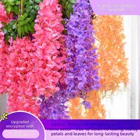 Guirlandes de fleurs artificielles en soie DREA, fleurs de glycine pour plafond, décoration de mariage, fausses fleurs de lilas, lianes