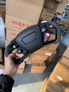 Volante de Fibra de Carbono Forjado con Pantalla LED y Cuero Genuino para Audi R8 <span class=keywords><strong>TT</strong></span> <span class=keywords><strong>Roadster</strong></span> RS TTS <span class=keywords><strong>MK2</strong></span> 8j 2008 a 2013 - Product Image 4