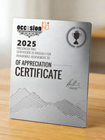 Plaque de récompense personnalisable en alliage d'aluminium finement sculptée avec motif sommet de montagne pour agents de franchise