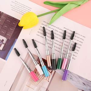 Escova Espiral para Sobrancelhas e Cílios com Tampa Escovas de Máscara Marca Privada Escova de Máscara Espiral Metálica Portátil - Product Image 3