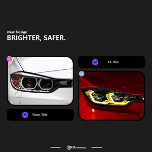 AKD modello di auto per <span class=keywords><strong>BMW</strong></span> 3 serie <span class=keywords><strong>F30</strong></span> 2012-2019 modificato Angel Eye <span class=keywords><strong>LED</strong></span> luce di marcia diurna accessori per lenti - Product Image 2