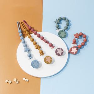 <span class=keywords><strong>Attache</strong></span>-sucette personnalisée sans BPA en silicone souple avec perles en <span class=keywords><strong>peluche</strong></span> à mâcher, jouet de dentition pour bébé, cadeau pour bébé - Product Image 2