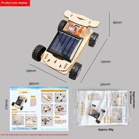 Kit de Modelo de Invento Hecho a Mano, Juguete Educativo para Niños, Coche Solar Pequeño de Ciencia y Tecnología, T-M294