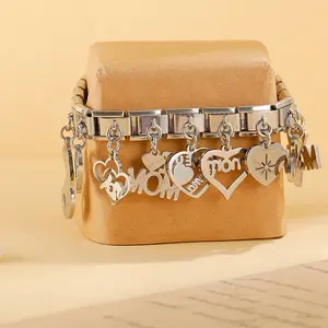 Hapiship 2024 Original Daisy <span class=keywords><strong>Love</strong></span> <span class=keywords><strong>D</strong></span>ía DE LA MADRE <span class=keywords><strong>D</strong></span>ía del Padre Encanto italiano Fit 9mm Pulsera Fabricación de joyas de acero inoxidable DJ656 - Product Image 3