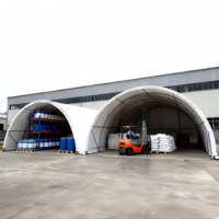 Tenda Besar Portabel Laris Manis Bahan PVC Tahan Air Tenda Penyimpanan Luar Ruangan Besar