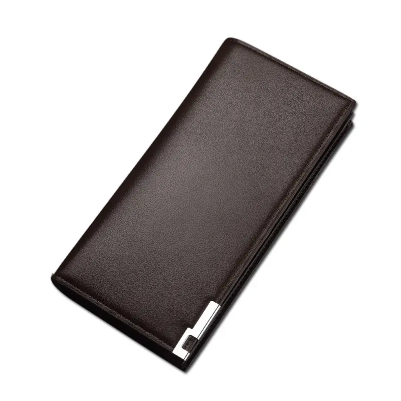 Designer custom luxury pop up minimalist PU leather card holder men smart long wallet for men leather