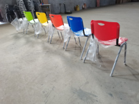 Ensemble d'assise et de dossier de chaise en plastique avec trou pour poignée, coque de chaise ergonomique