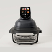 Nueva Freidora de Aire 2025, Cuadrada, Moderna, de Vidrio, con Doble Recipiente (Recipientes Grande y Pequeño), Control Digital, Capacidad de 1.8-4.5L, Clase Energética A