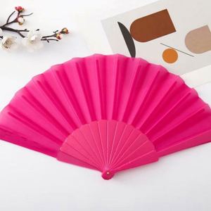 Éventail pliant en plastique PE écologique, motif libellule traditionnel peint, cadeau d'affaires, festival de musique, fleur d'amour, fait main - Product Image 5