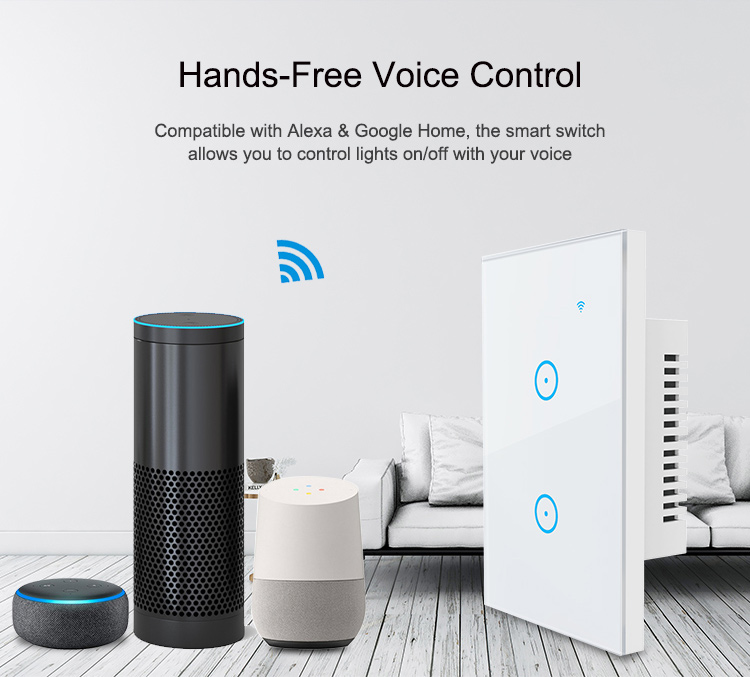 Hot selling 3 gang US. Australian and Mexico standard WIFI touch switch smart wifi zigbee wall touch switch