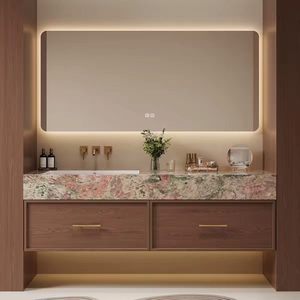 Nuevo lavabo inteligente de cerámica con diseño integrado sin juntas, combinado con mueble de baño, lavabo para lavarse las manos. - Product Image 1