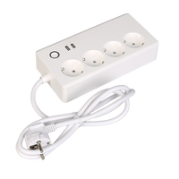 Multiprise intelligente Wi-Fi Tuya standard UE 16A, 4 prises, 2 ports USB, en cuivre, commande vocale, pour maison connectée - Offre Spéciale