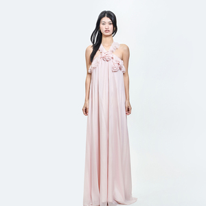 Precio directo <span class=keywords><strong>de</strong></span> fábrica Premium Pink Cubic Floral Neck Dress Niche francés Light Wedding Nupcial <span class=keywords><strong>Vestidos</strong></span> <span class=keywords><strong>de</strong></span> mañana - Product Image 1