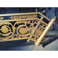 Garde-corps de balcon en aluminium de conception professionnelle, balustrade en aluminium coulé, garde-corps d'escalier plaqué or, main courante d'escalier