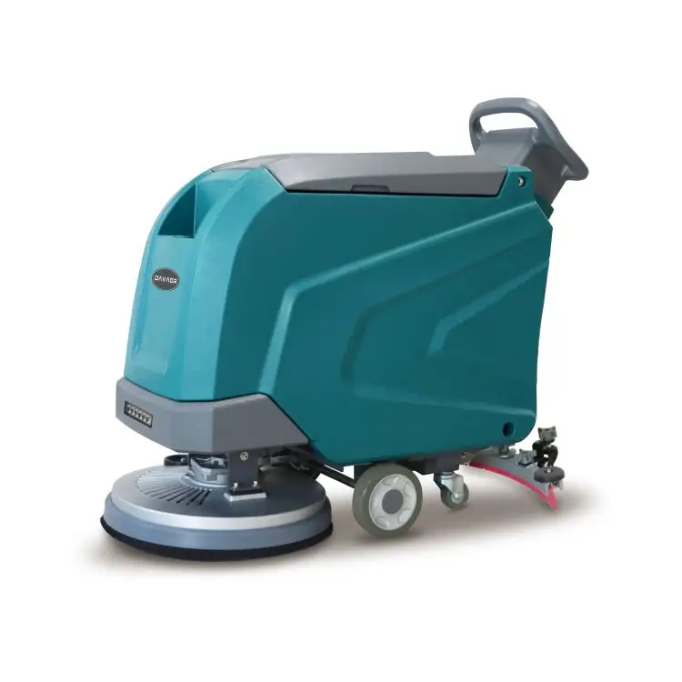 Máquina de limpieza de fregador de piso duro de vinilo de azulejo de empuje manual con batería comercial