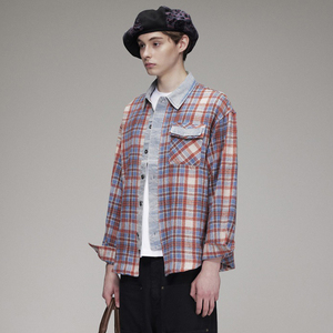 Custom Vintage Mens Dress <strong>Shirt</strong> Fleece <strong>Lined</strong> <strong>Flannel</strong> <strong>Shirt</strong> for Men Warm Brushed Thicken Plaid <strong>Shirt</strong> <strong>Jacket</strong> Mens - Product Image 5