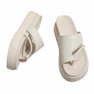 Chaussures pour femmes en cuir véritable et crin de cheval, dessus en cuir de vachette souple, antidérapantes, ouvertes, printemps/automne, été/hiver, mode urbaine - Product Image 3