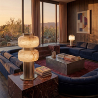 Lampe de table en forme de cylindre en albâtre naturel, artisanale et luxueuse, personnalisable pour hôtel, villa, chambre, restaurant, décoration artistique, éclairage