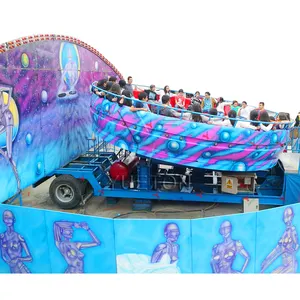 Fuar alanı cazibe karnaval eğlence parkı oyun makinesi taşınabilir disko Tagada binmek satılık römork